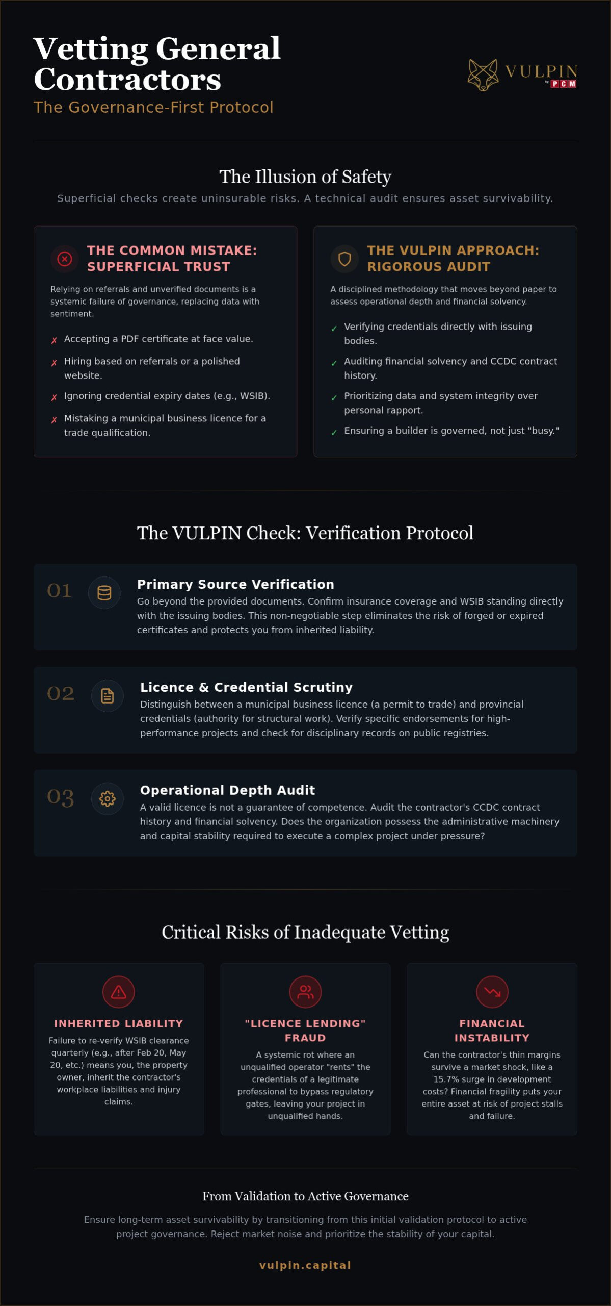 Validating a General Contractor’s Credentials: A Governance-First Framework